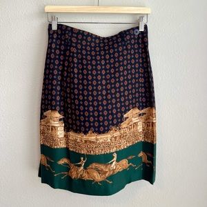 Vintage 90s Horse Race Wrap Skirt